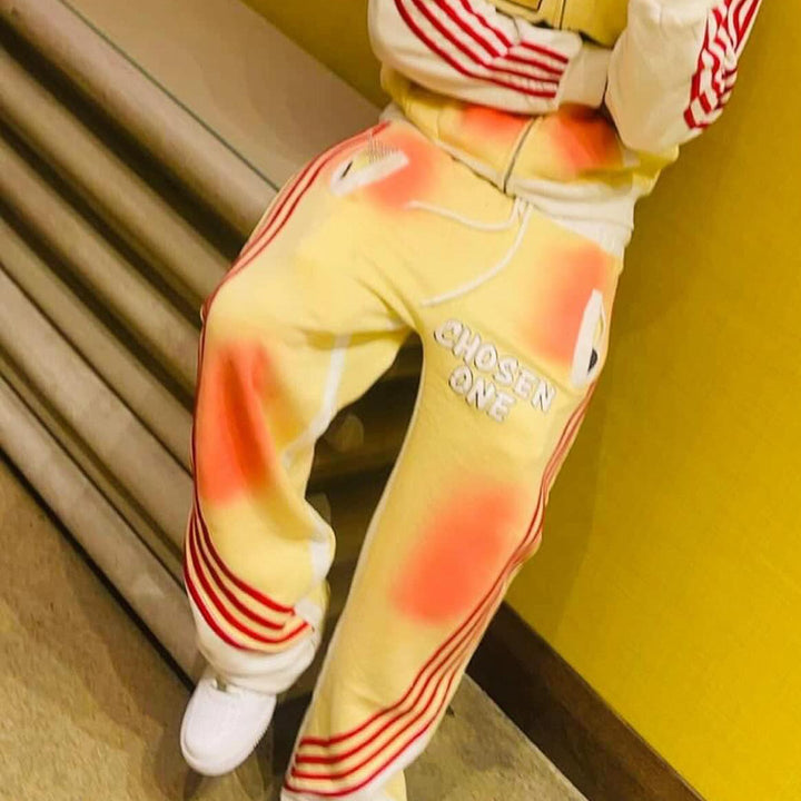Casual Street Striped Wide-Leg Sweatpants