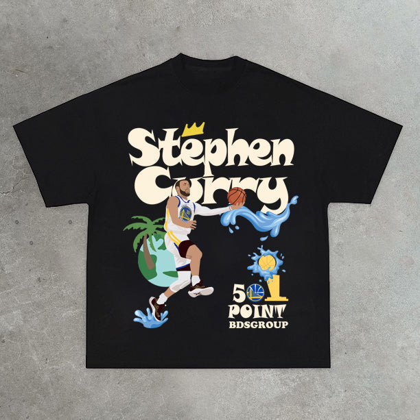 Casual street Sports retro graffiti T-shirt