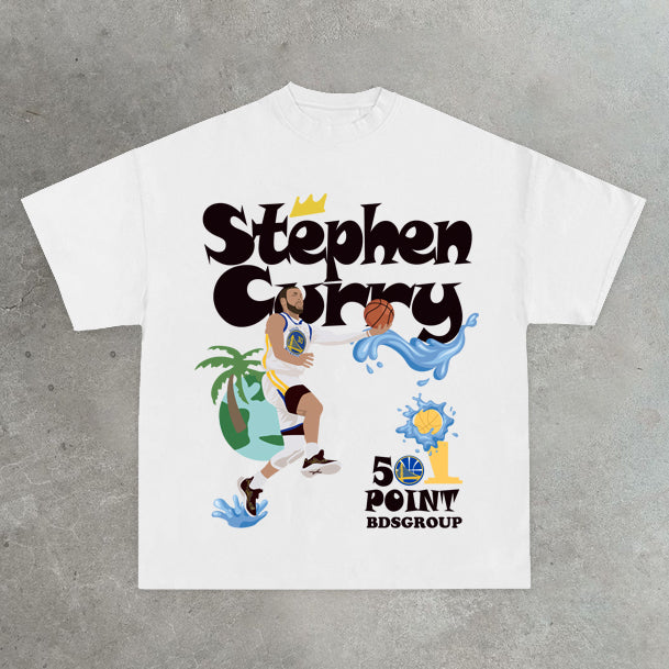 Casual street Sports retro graffiti T-shirt