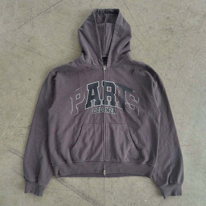 Parts Letters Print Long Sleeve Hoodies
