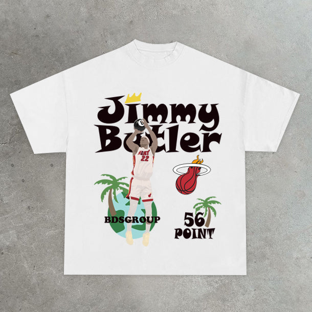 Street Sports shooting print casual graffiti T-shirt