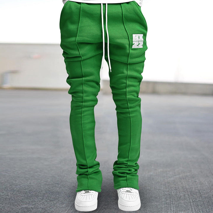 Fashion Green Casual Vintage Print Trousers