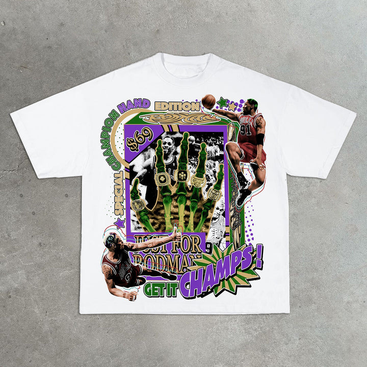 Casual Street Sports Championship Printed T-shirt