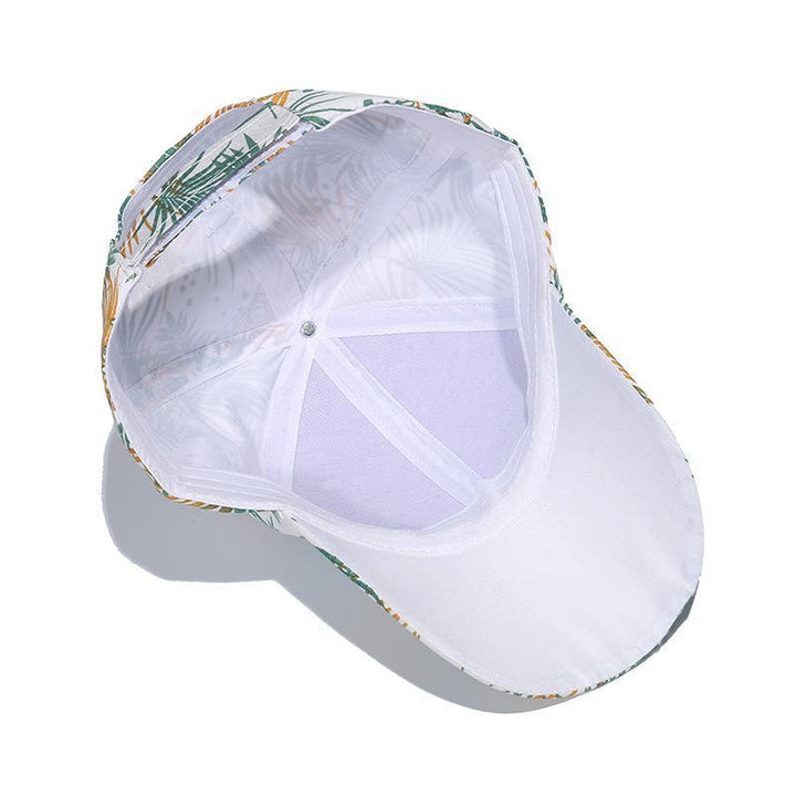 Fashion peaked cap yellow butterfly print baseball cap sunshade