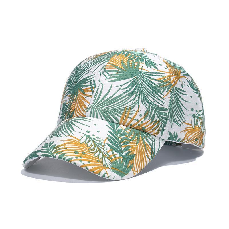 Fashion peaked cap yellow butterfly print baseball cap sunshade