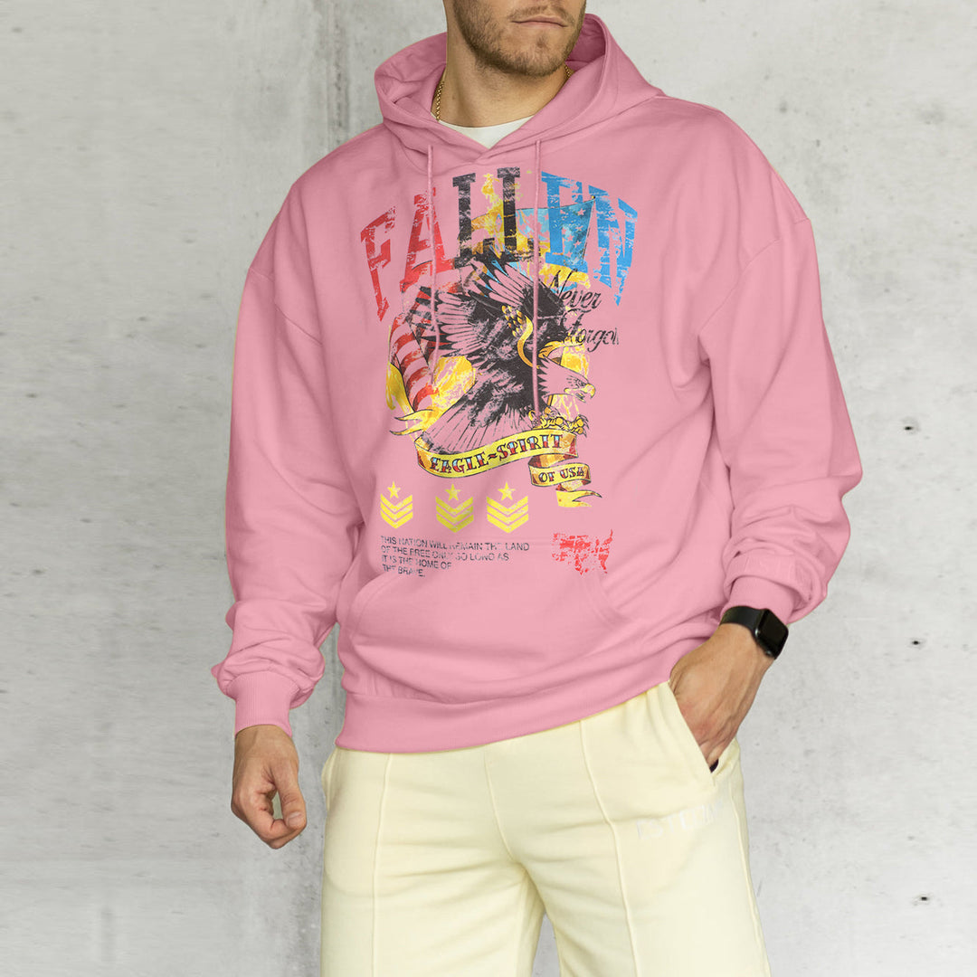 Retro Hip Hop Street Print Long Sleeve Hoodie