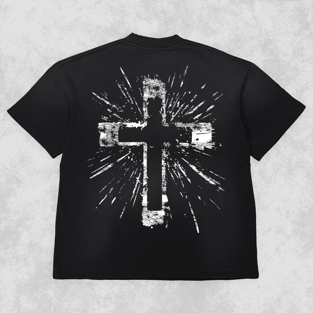 Follow God Tie Dye Print Short Sleeve T-Shirt