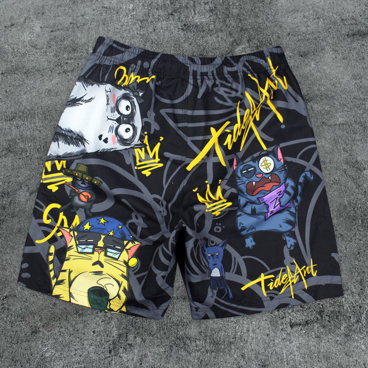 Trendy hip-hop fashion beach shorts