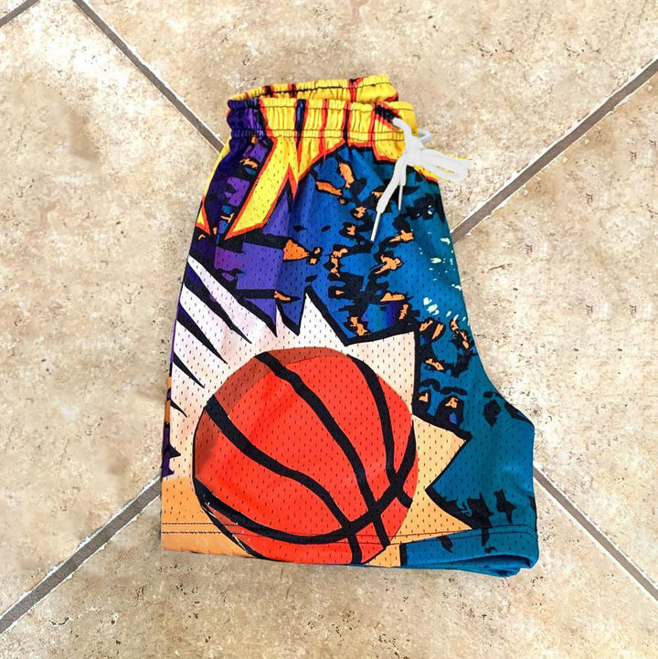 Tide brand cartoon Sports mesh street shorts