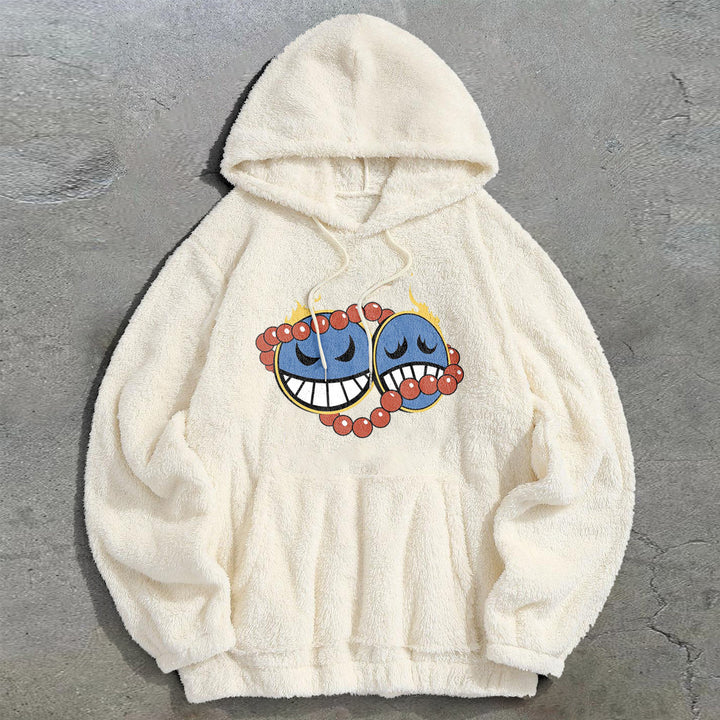 Trendy brand One Piece print casual plush hoodie