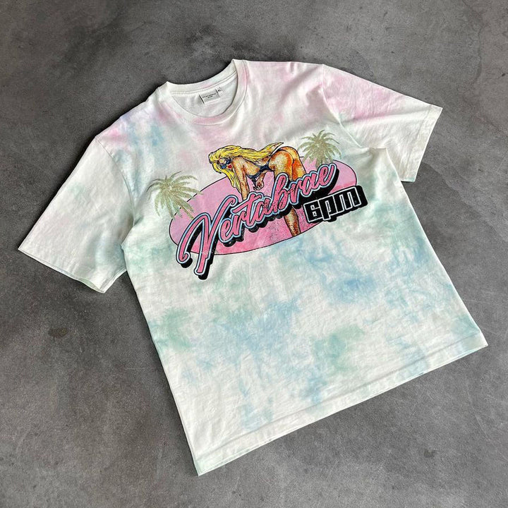 Tie Dye Print Short Sleeve T-Shirt