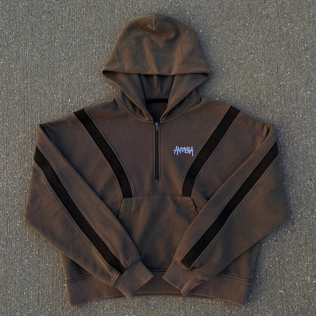Letters Splicing Print Long Sleeve Hoodies