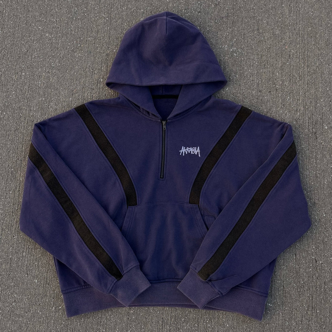 Letters Splicing Print Long Sleeve Hoodies
