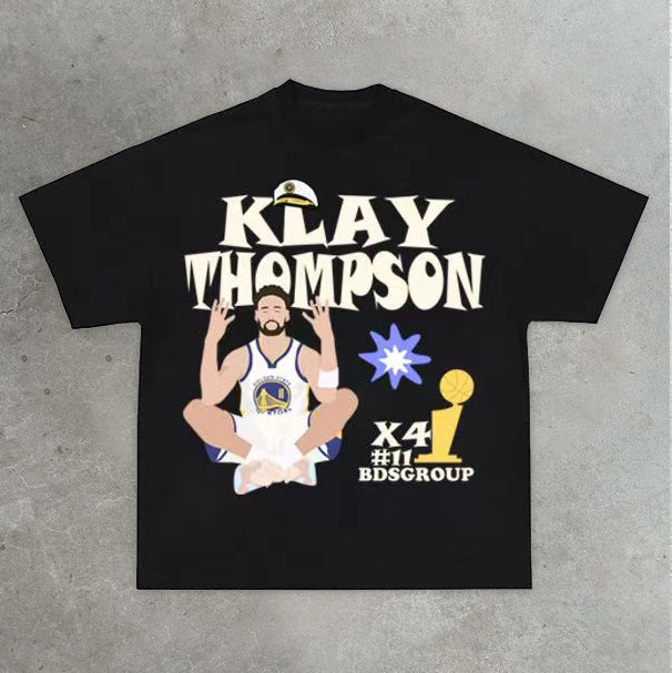 Four consecutive championship casual street Sports T-shirt