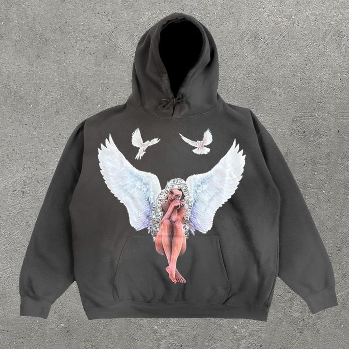 Fashion Print Long Sleeve Hoodie