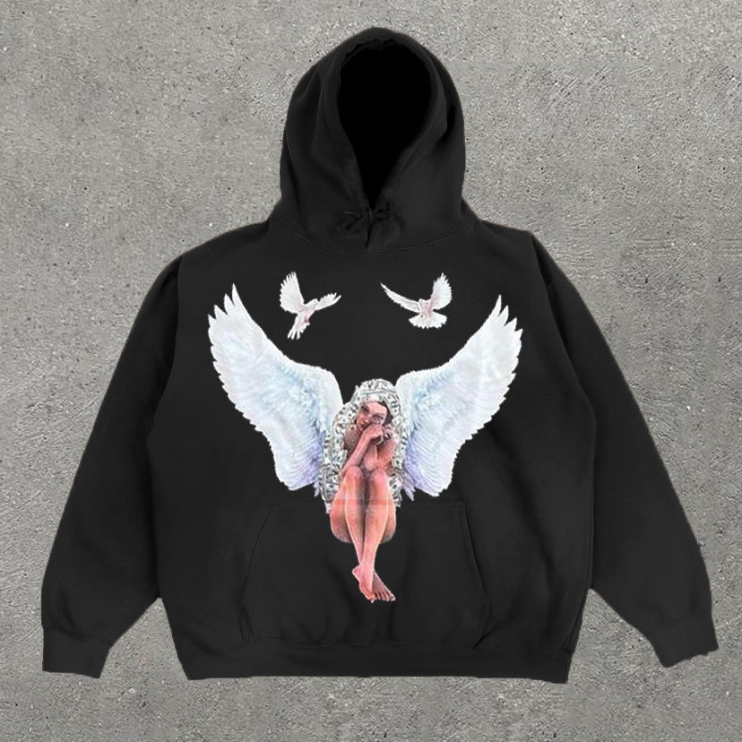Fashion Print Long Sleeve Hoodie
