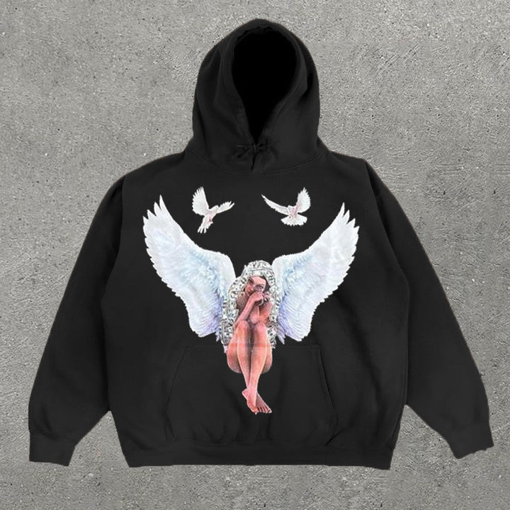Fashion Print Long Sleeve Hoodie