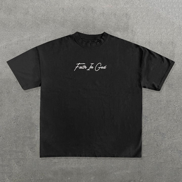 Faith Over Fear Print Short Sleeve T-Shirt
