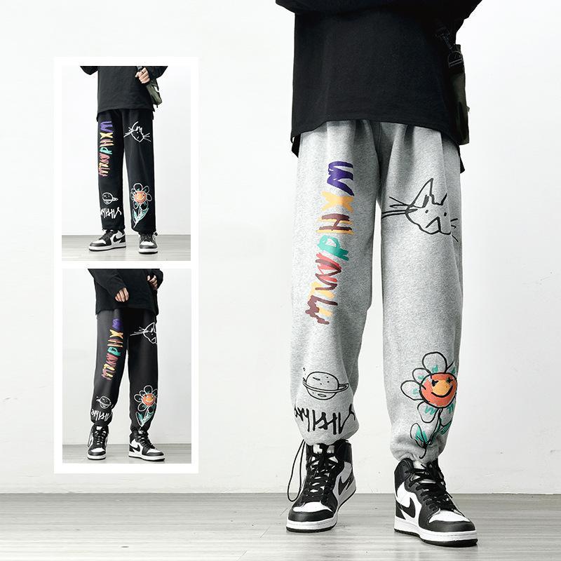 hiphop pants male hip-hop hip-hop oversize sports pants hip-hop graffiti casual pants