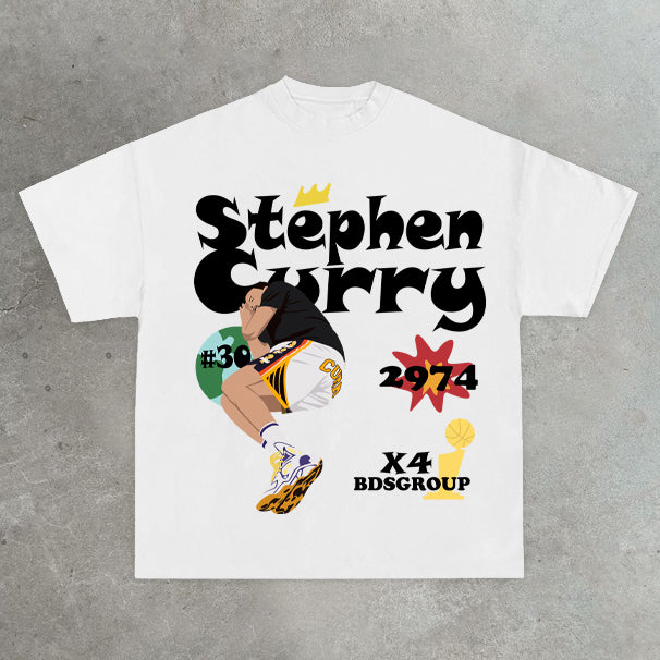 Good Night Print Casual Street Sports T-Shirt