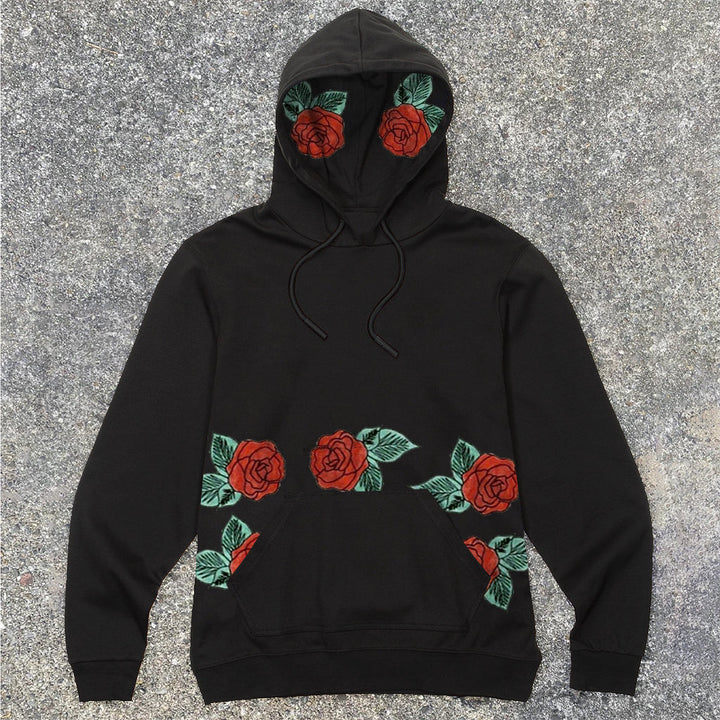 Artistic graphic street fleece hooded jackets