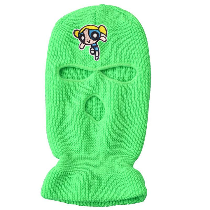 Three-hole wool knit hat ski mask warm hat