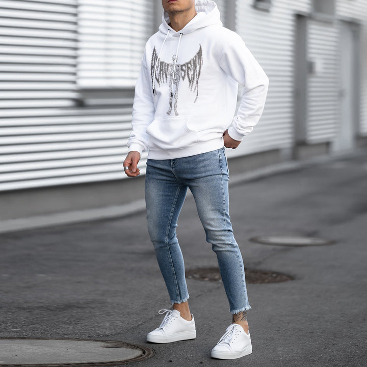 Vintage Casual Hip Hop Print Long Sleeve Hoodie