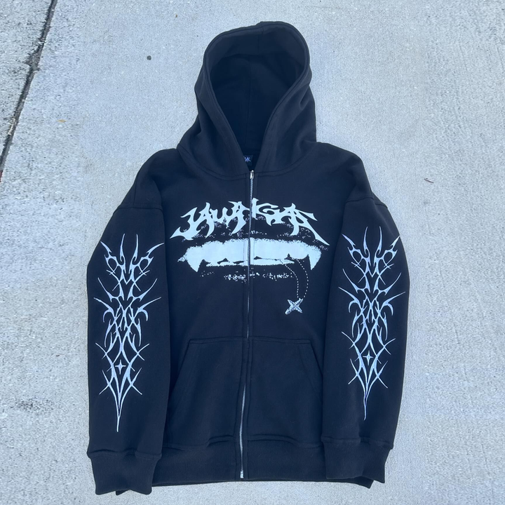 Statement Zip Oversized Hoodie