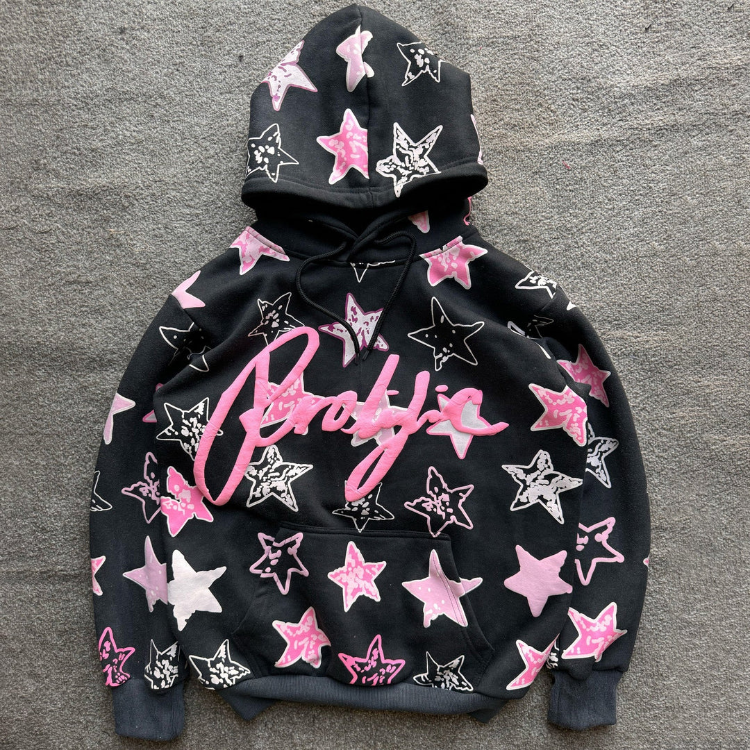 Fashion Pentagram Print Long Sleeve Hoodies