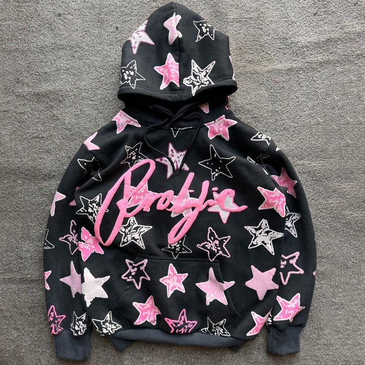Fashion Pentagram Print Long Sleeve Hoodies