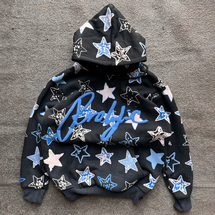 Fashion Pentagram Print Long Sleeve Hoodies