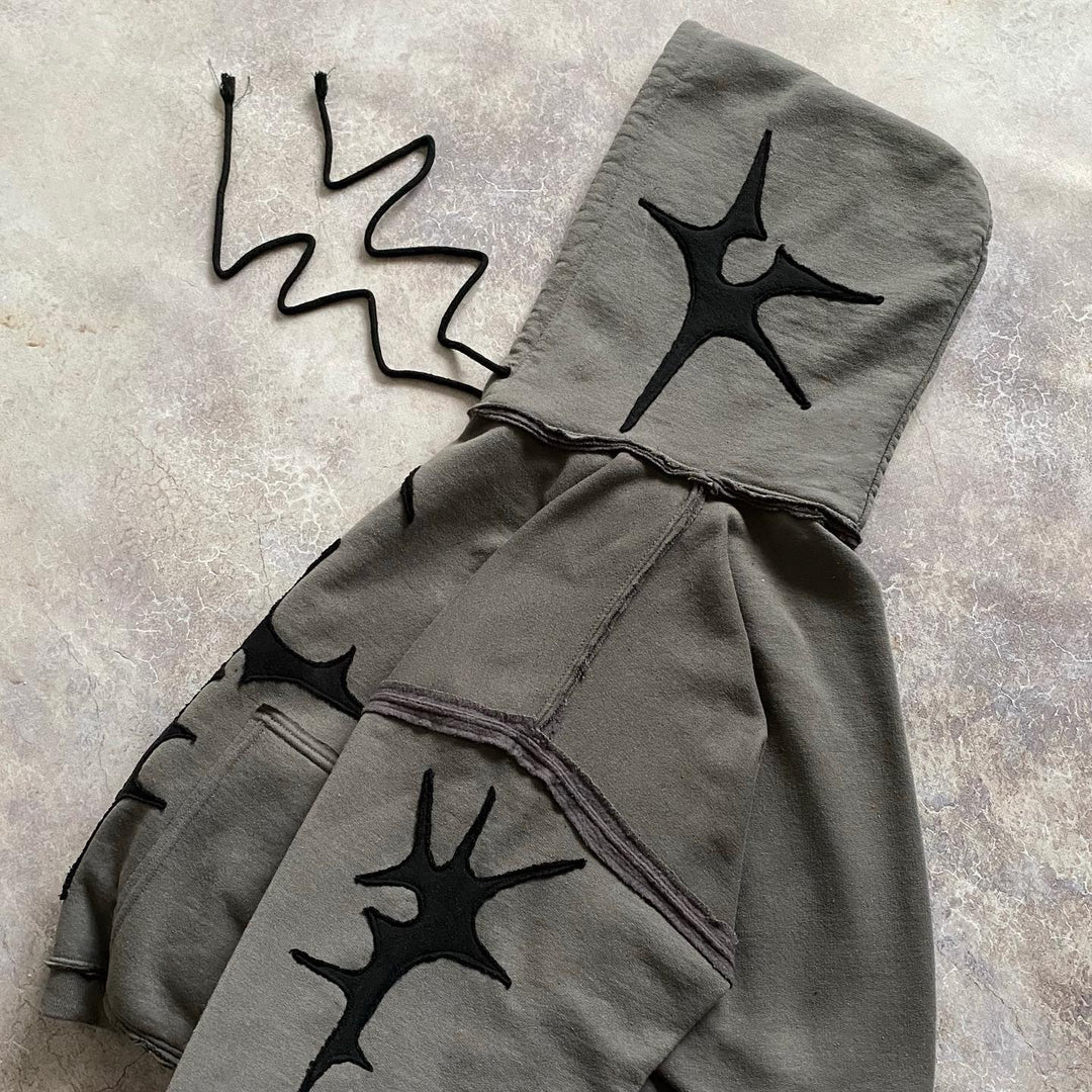 Casual Street Patch Pocket Hoodie